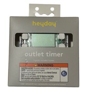 Heyday Outlet Timer Digital Screen 7 Day Programmable‎ Indoor Use Only